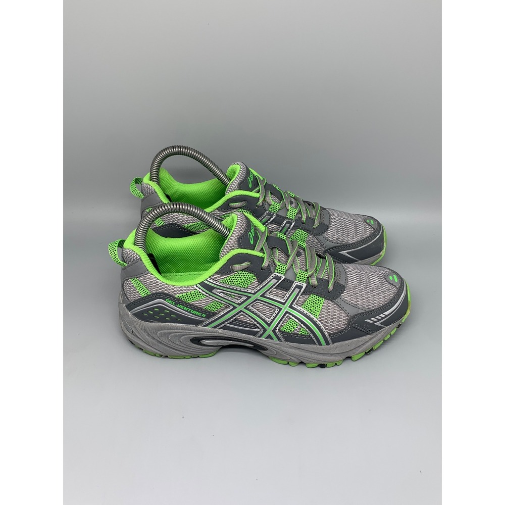 ASICS Gel-Venture 4 Gray Green Running Shoes T383N Women's Sz 7